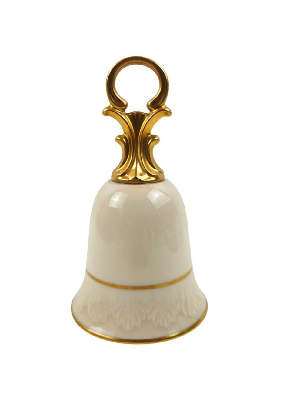 Lenox Bell Renaissance Collection Scroll Handle 24K Gold Trim USA Vintage